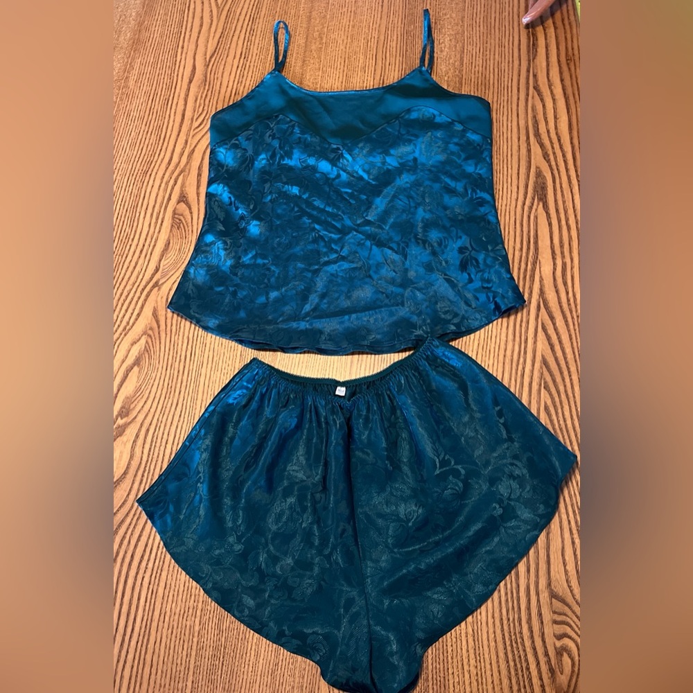 Vintage Green Matching Set Tank top & high leg bottoms